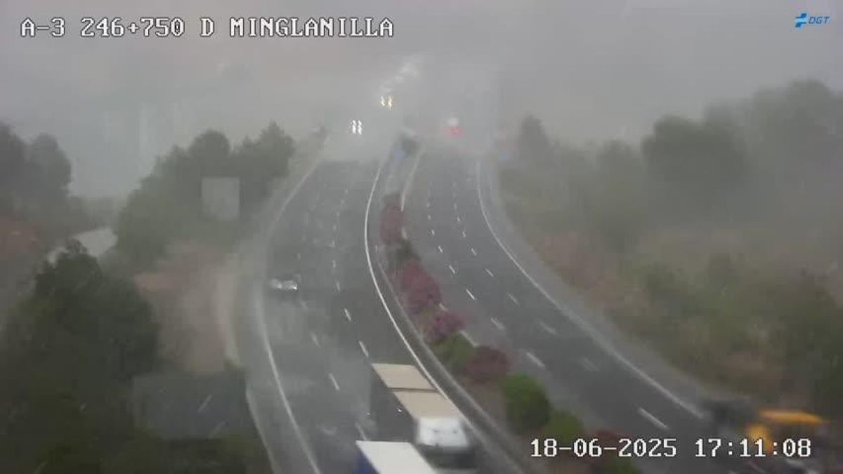 A-3 a la altura de Minglanilla, entre Valencia y Cuenca
