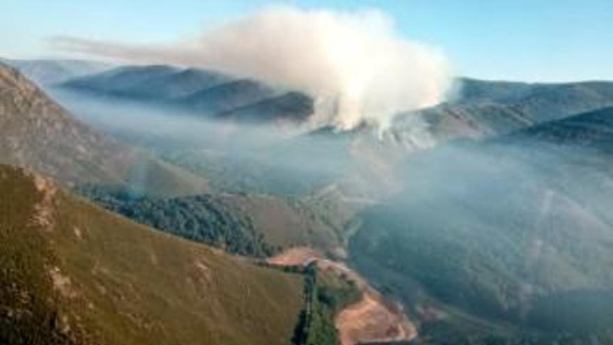 Estabilizados los fuegos en parques naturales de Ourense
