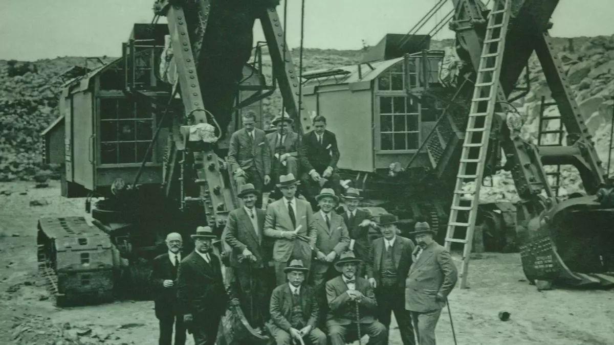 Inicio de la construcción del salto de Ricobayo en 1929. Visita de ingenieros y promotores hidroeléctricos