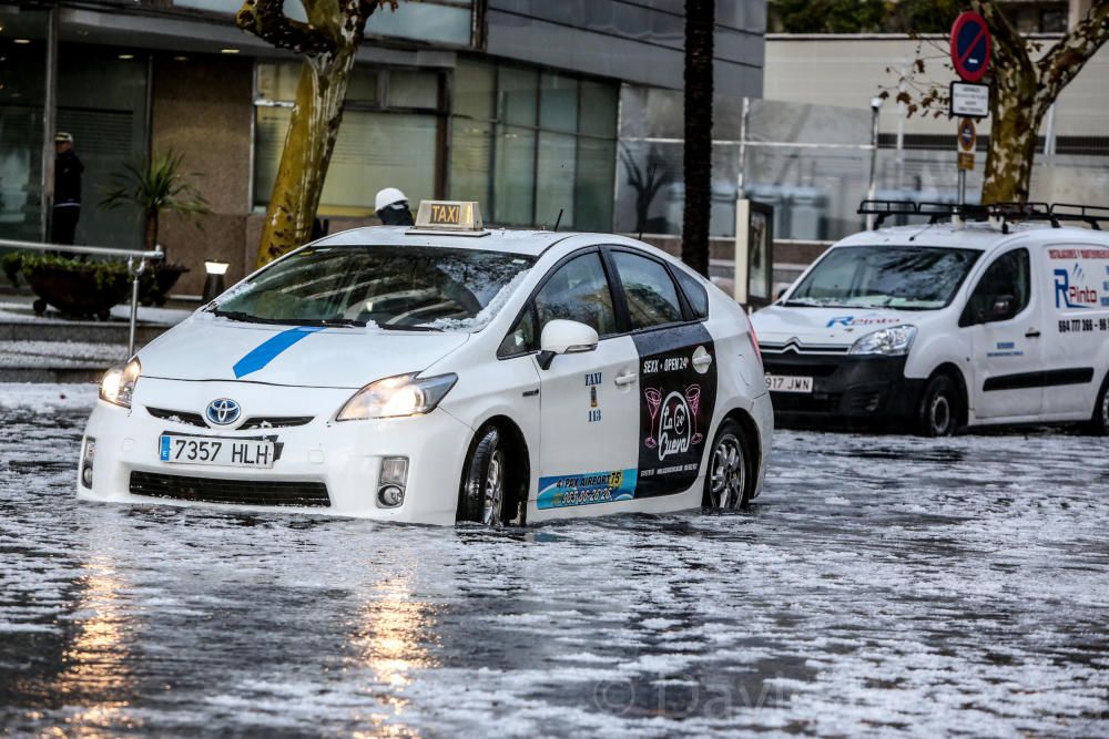 Fuerte granizada en Benidorm