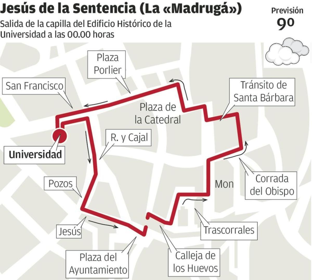 La Madrugá procesionará por el Antiguo y el Cautivo por el centro