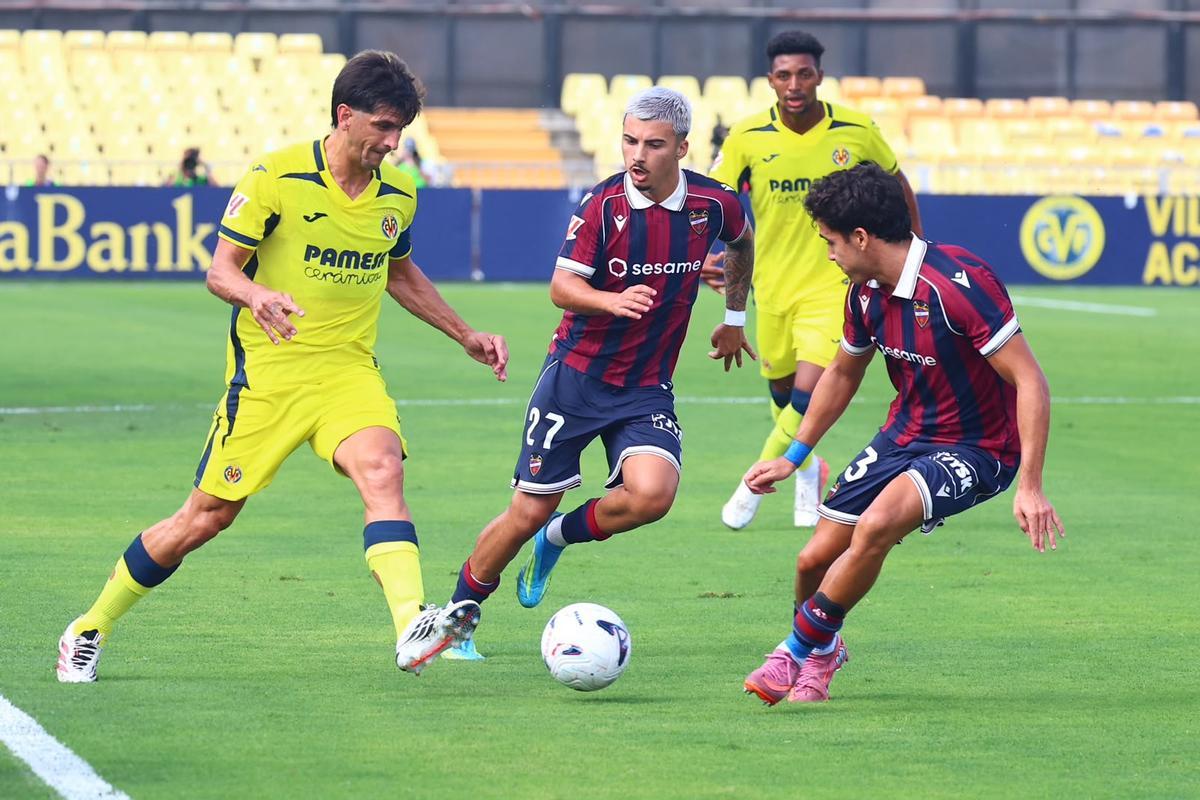 Gerard Moreno, en el amistoso entre el Villarreal y el Levante.