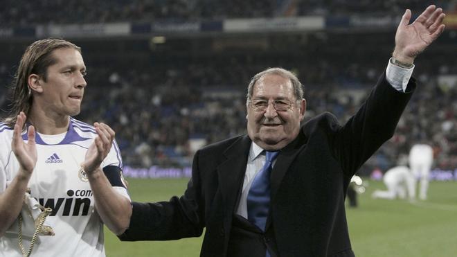 Paco Gento junto a Míchel Salgado