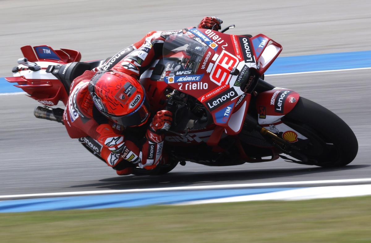 Marc Márquez, piloto de Ducati, en pista