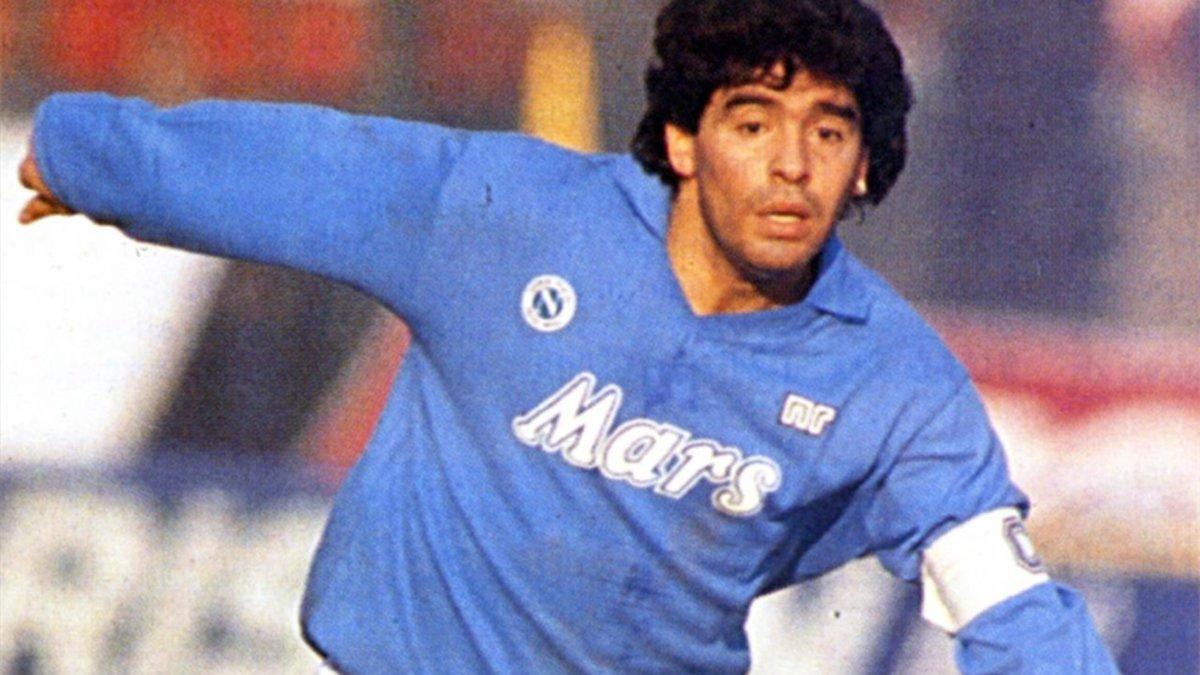 Diego Maradona, durante su etapa como jugador del Nápoles italiano