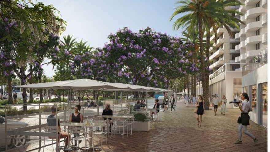 Weniger Autos, mehr Bäume: So soll der Paseo Marítimo in Palma de Mallorca künftig aussehen