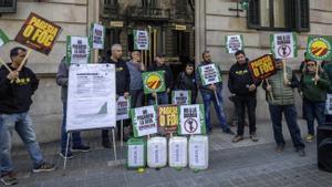 Els agricultors protesten pel preu del gasoil