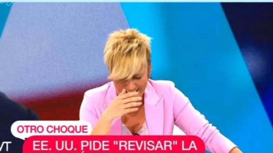 Cristina Pardo sufre un incontrolable ataque de risa en 'Más vale tarde' en el momento más inoportuno: "Perdón"