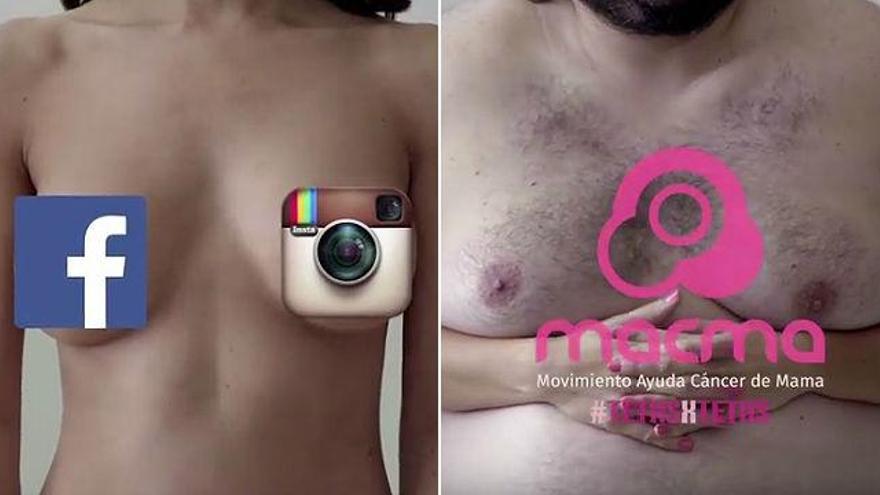 Una campaña sobre la prevención del cáncer de mama utiliza pechos de hombre para evitar la censura