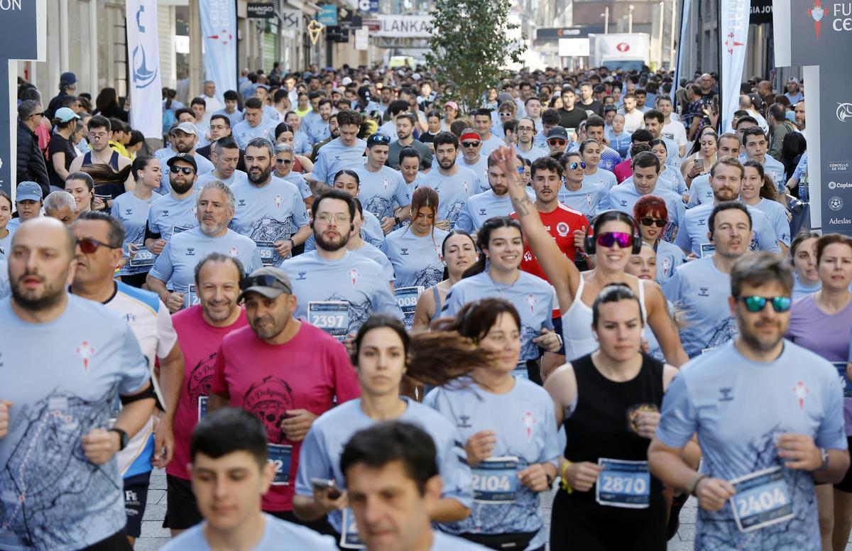 Invasión Celeste en Vigo con casi 3.000 corredores