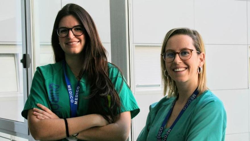 María Savoie e Irene Vilela, especialistas en formación (MIR) de tercer y cuarto año del servicio de Cirugía General del Hospital de La Candelaria
