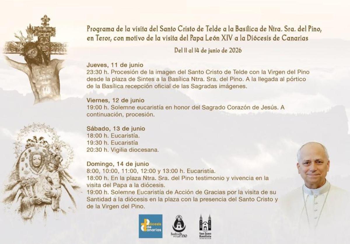 Programa de actos de la visita del Santo Cristo de Telde.