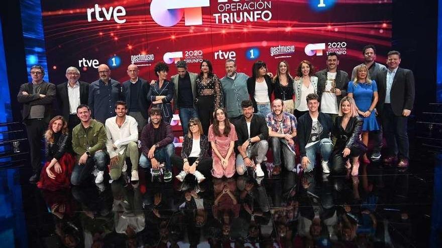 Foto de familia en la presentación de la edición de este año de &#039;Operación Triunfo&#039;, antes de la pandemia.