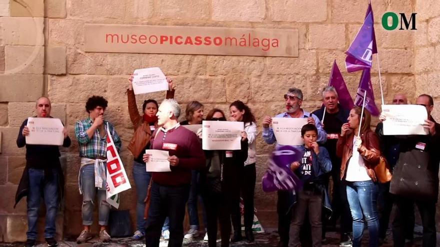 Protesta de los trabajadores del Museo Picasso