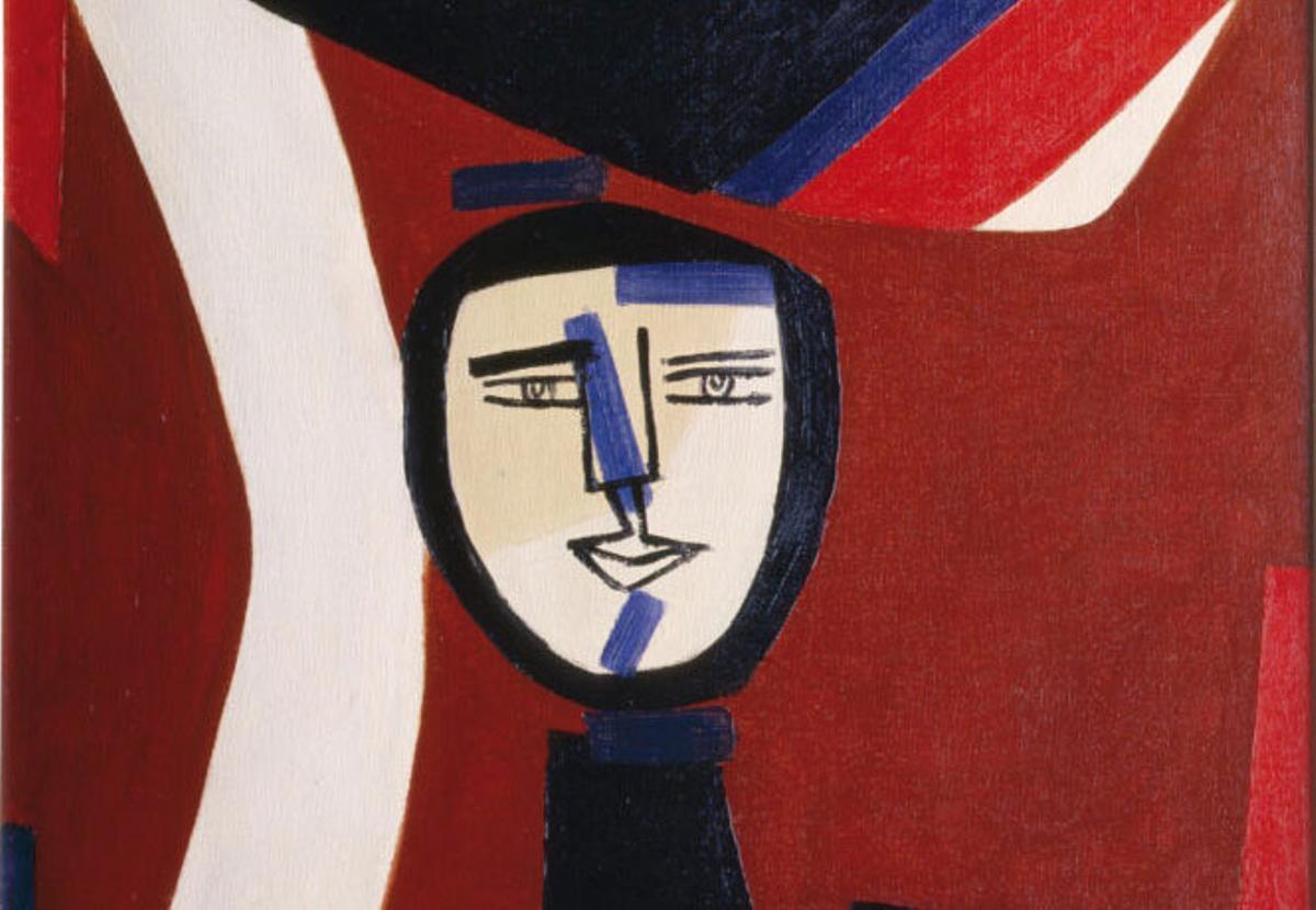 Mujer llevando una gran cesta (1958), obra que forma parte de la exposición 'Seoane reencontrado'.