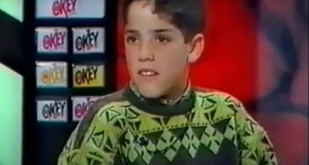 Roberto Leal, en su primera aparición en televisión.