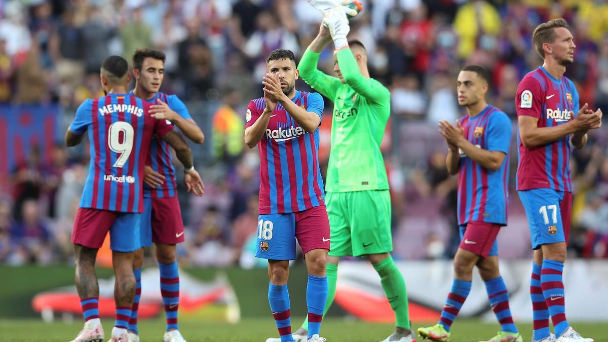 El equipo azulgrana, tras caer ante el Madrid.