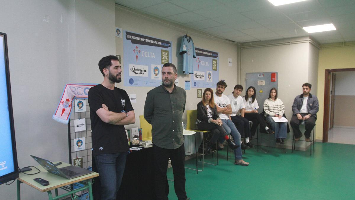 André Taboada e Andrés Montenegro, na súa charla no encontro "Empresas en galego".