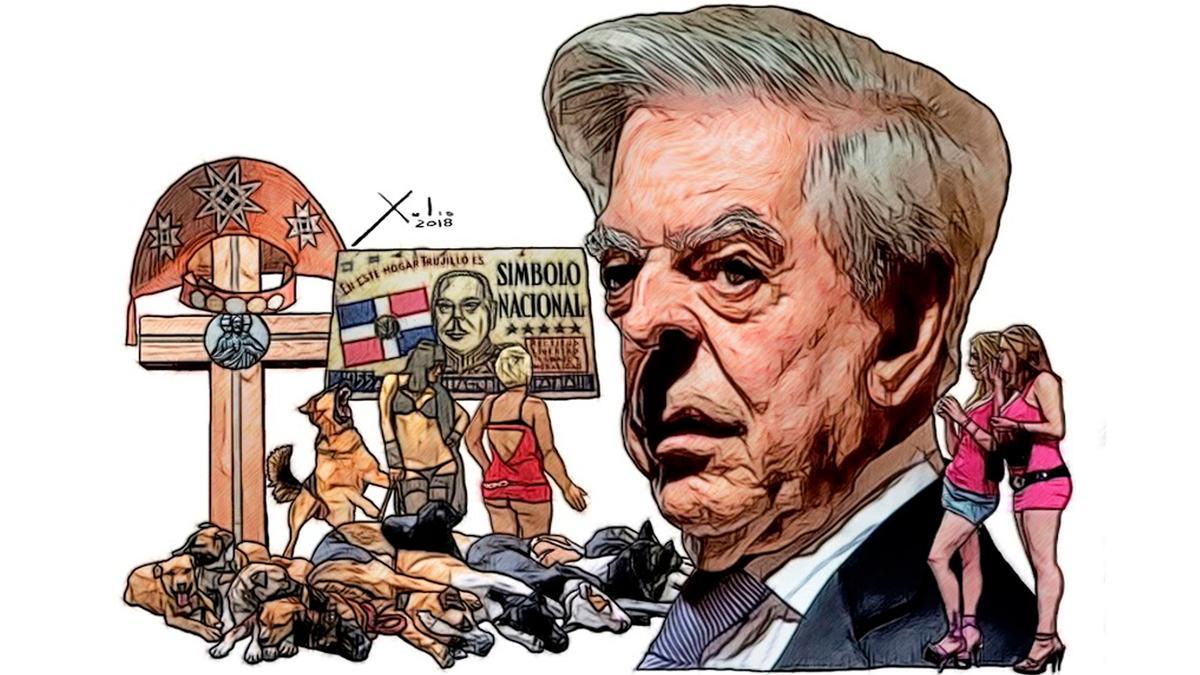 Vargas Llosa, en ilustración de Xulio Formoso.