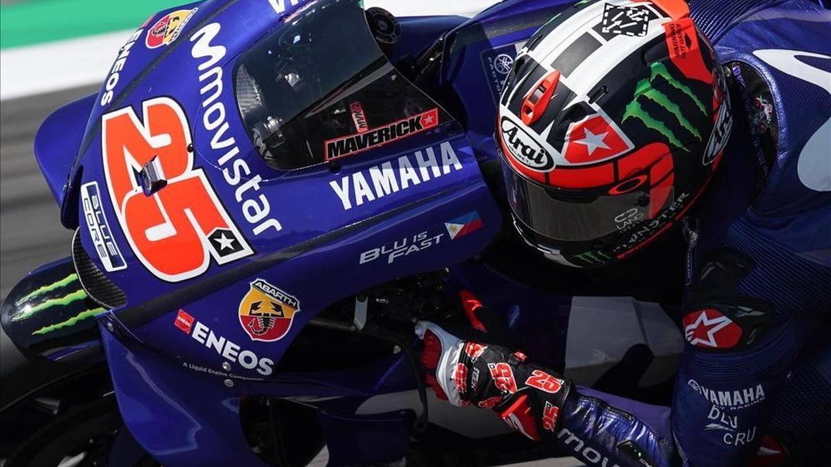 El catalán Maverick Viñales (Yamaha) ha liderado hoy los ensayos de Holanda, cosa que no ocurría desde hacia meses (Aragón-2017).