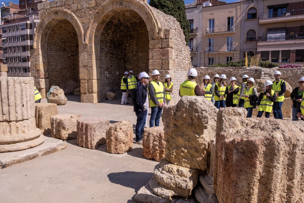 Visita de obras, este lunes, al Foro de la Colonia de Tarragona.