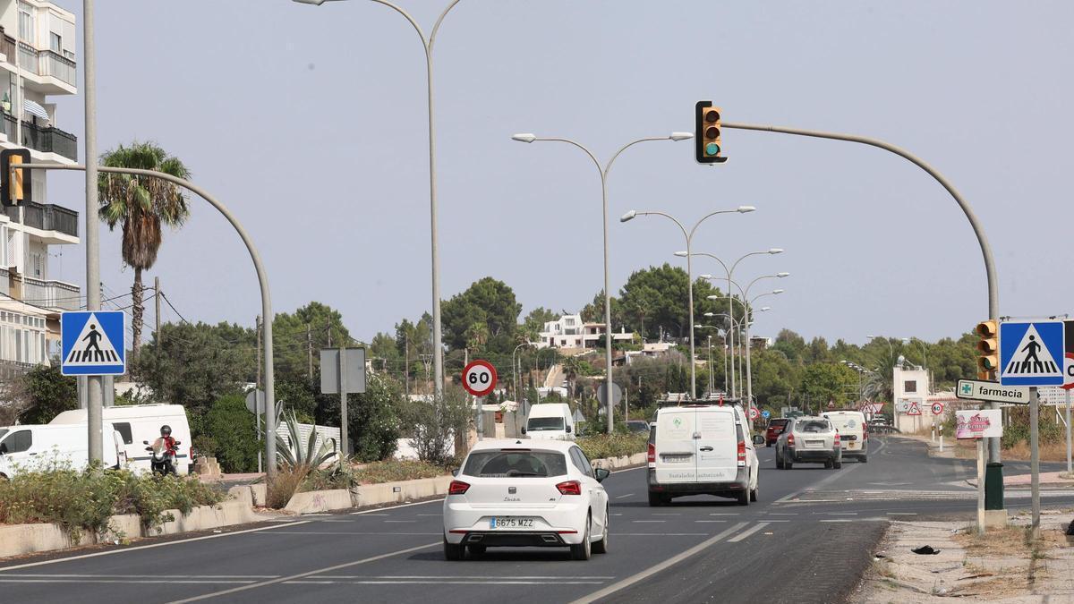 Imagen de archivo del paso de peatones en la carretera de Sant Antoni a la altura de Can Guillemó.