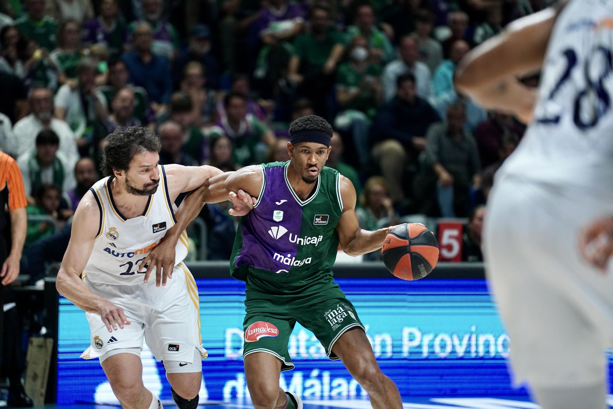 Una imagen del Unicaja - Real Madrid en el Carpena de la jornada 25 de la Liga Endesa.