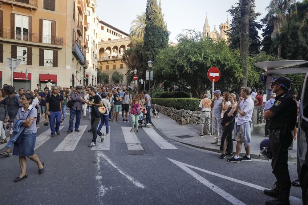 Kundgebung gegen den Massentourismus auf Mallorca