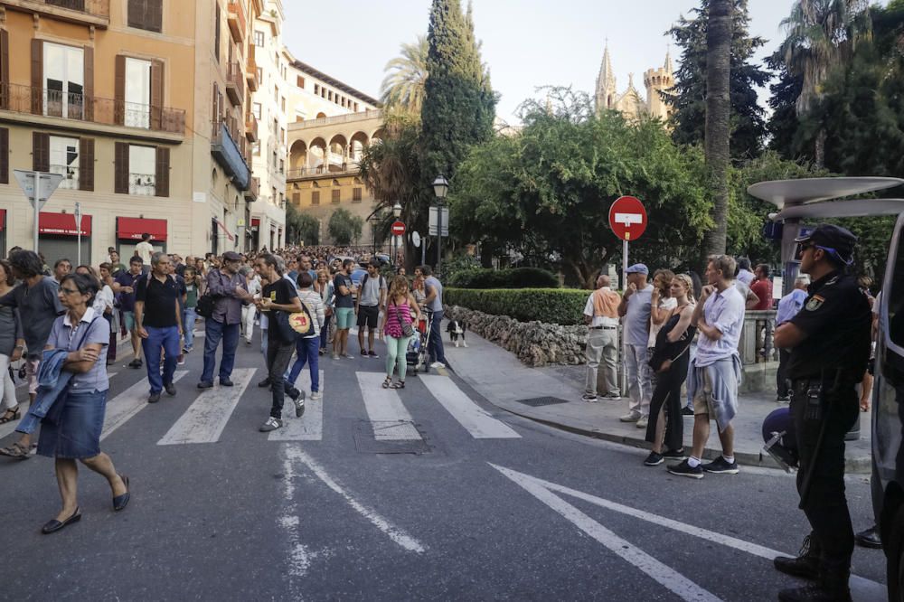 Manifestación contra la masificación turística