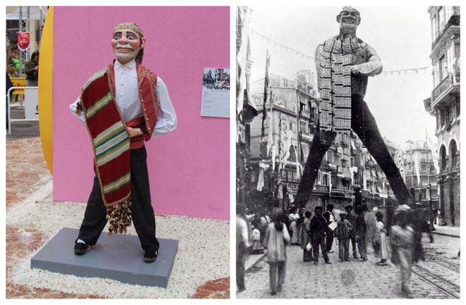 ¿Qué significan los ninots de la falla Reina-Paz que hay en la plaza del Ayuntamiento?