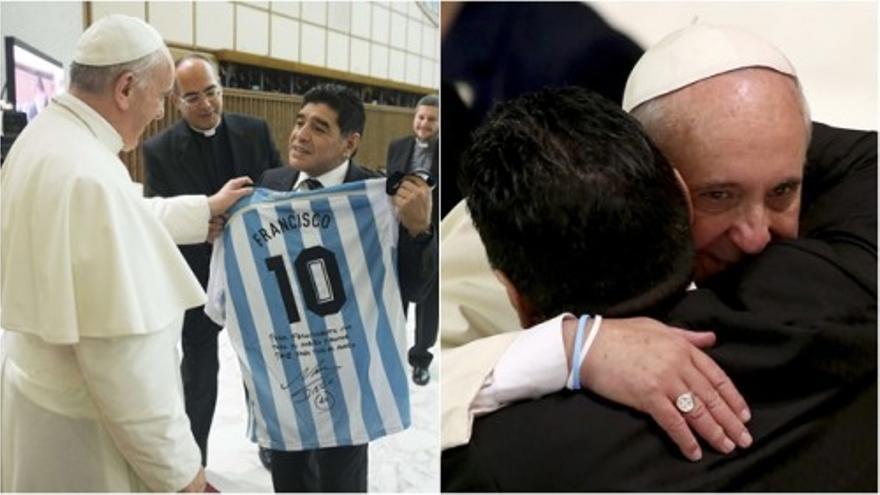 El Papa y Maradona, por la paz en el mundo