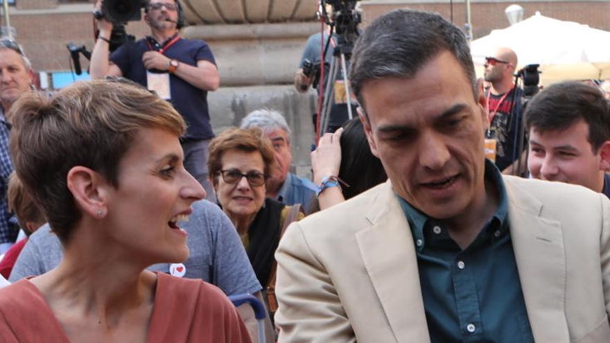 María Chivite y Pedro Sánchez.