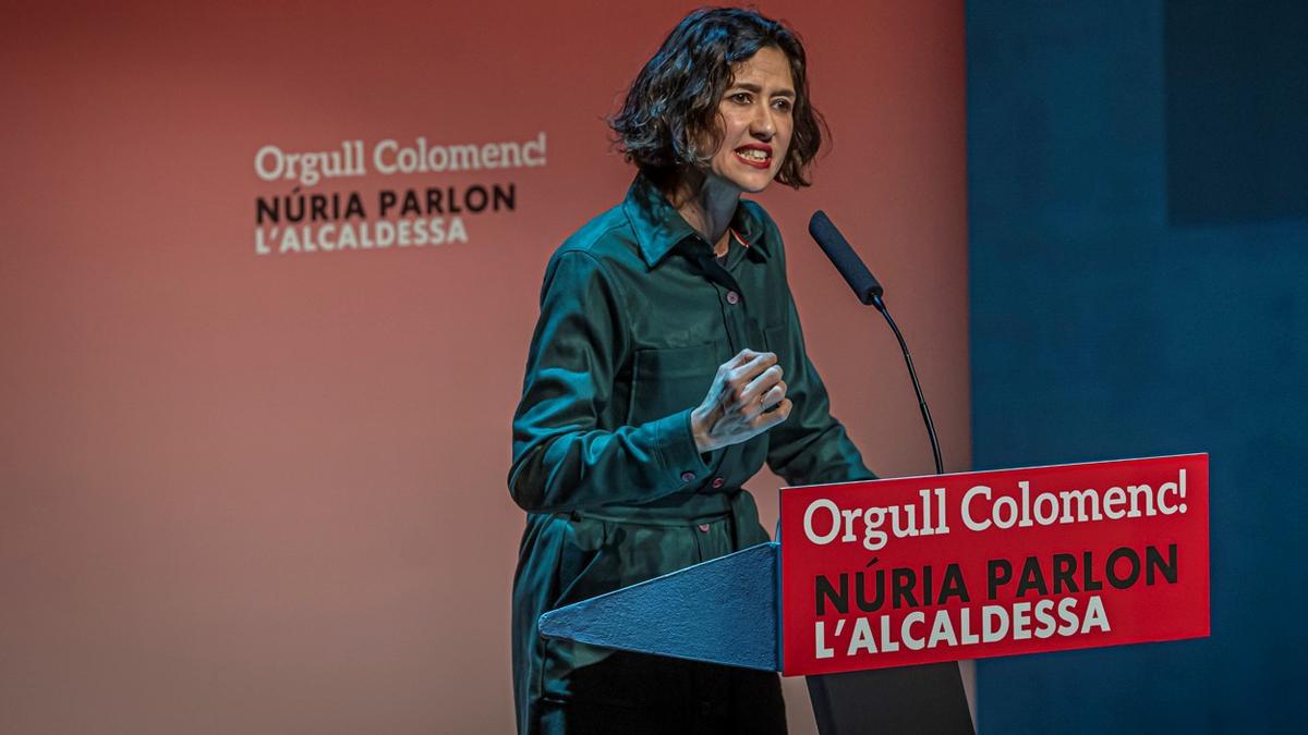 Núria Parlon en la presentación de su candidatura en Santa Coloma