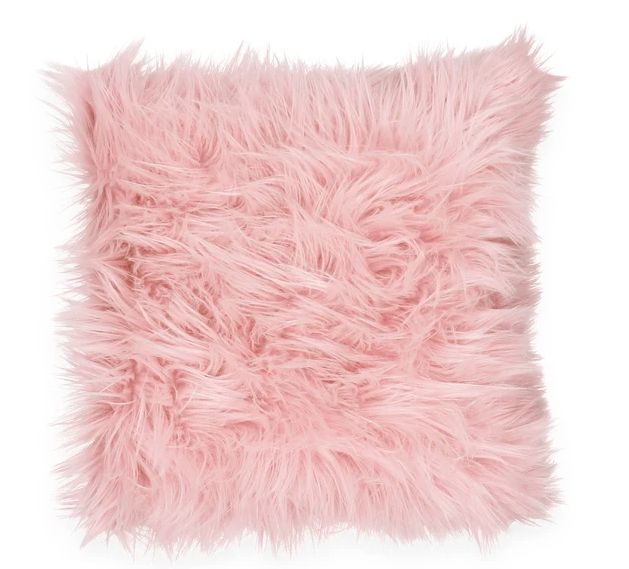 Funda de cojín de pelo sintético