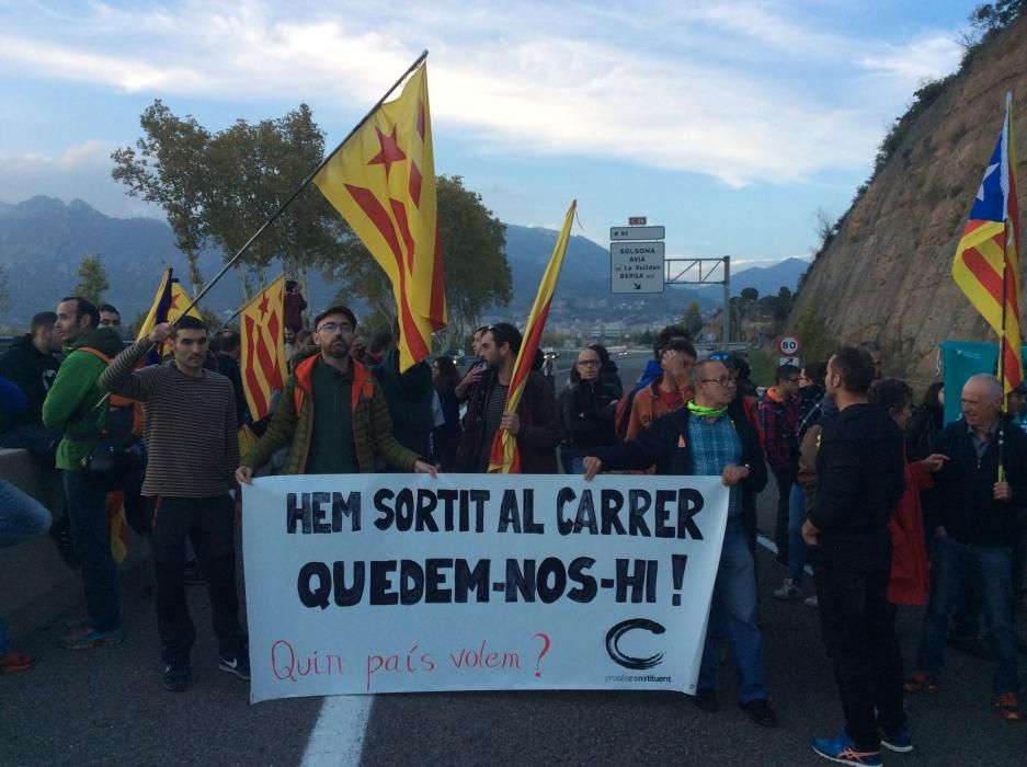 Talls de trànsit a la C-16, a Berga