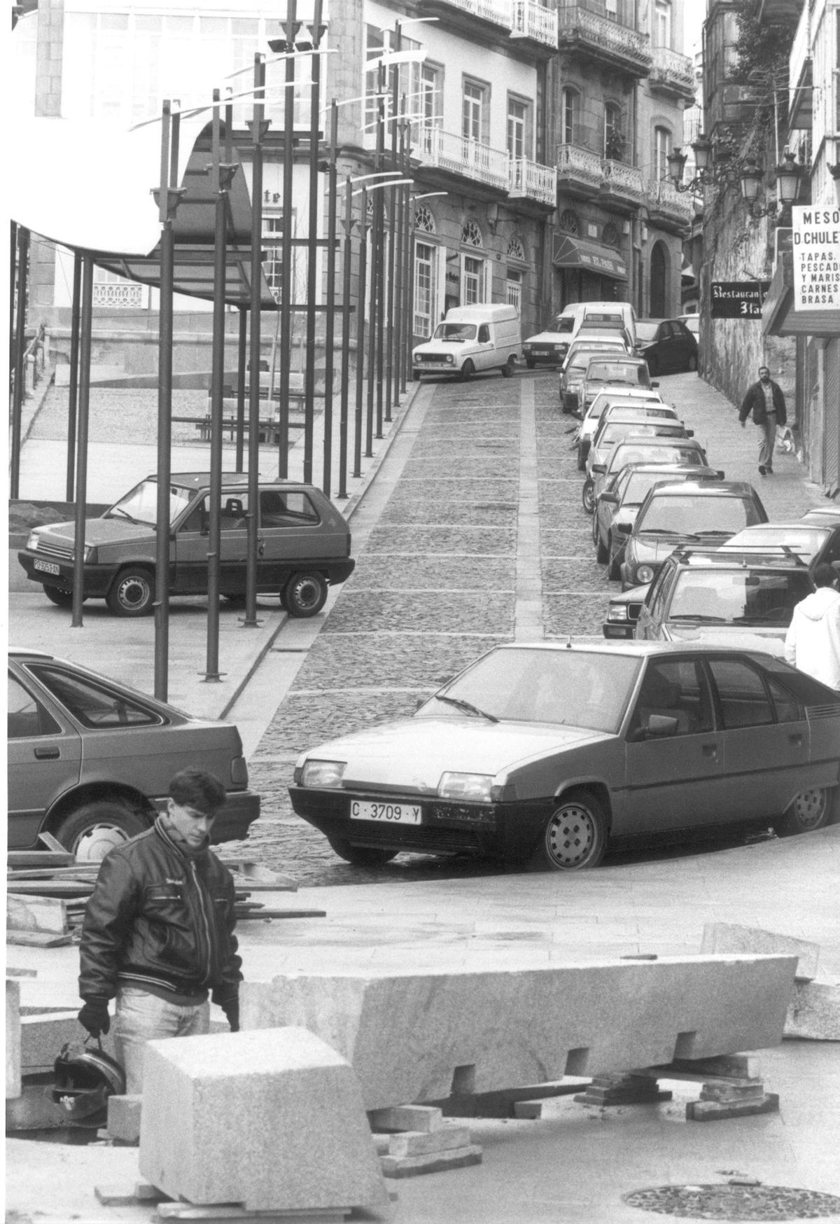 Vista de la Rúa Laxe, en 1995.