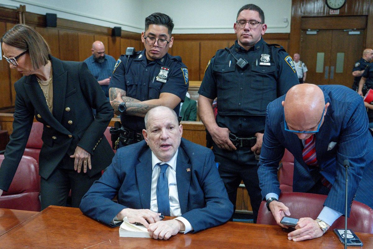 Harvey Weinstein en la corte de Manhattan de Nueva York.