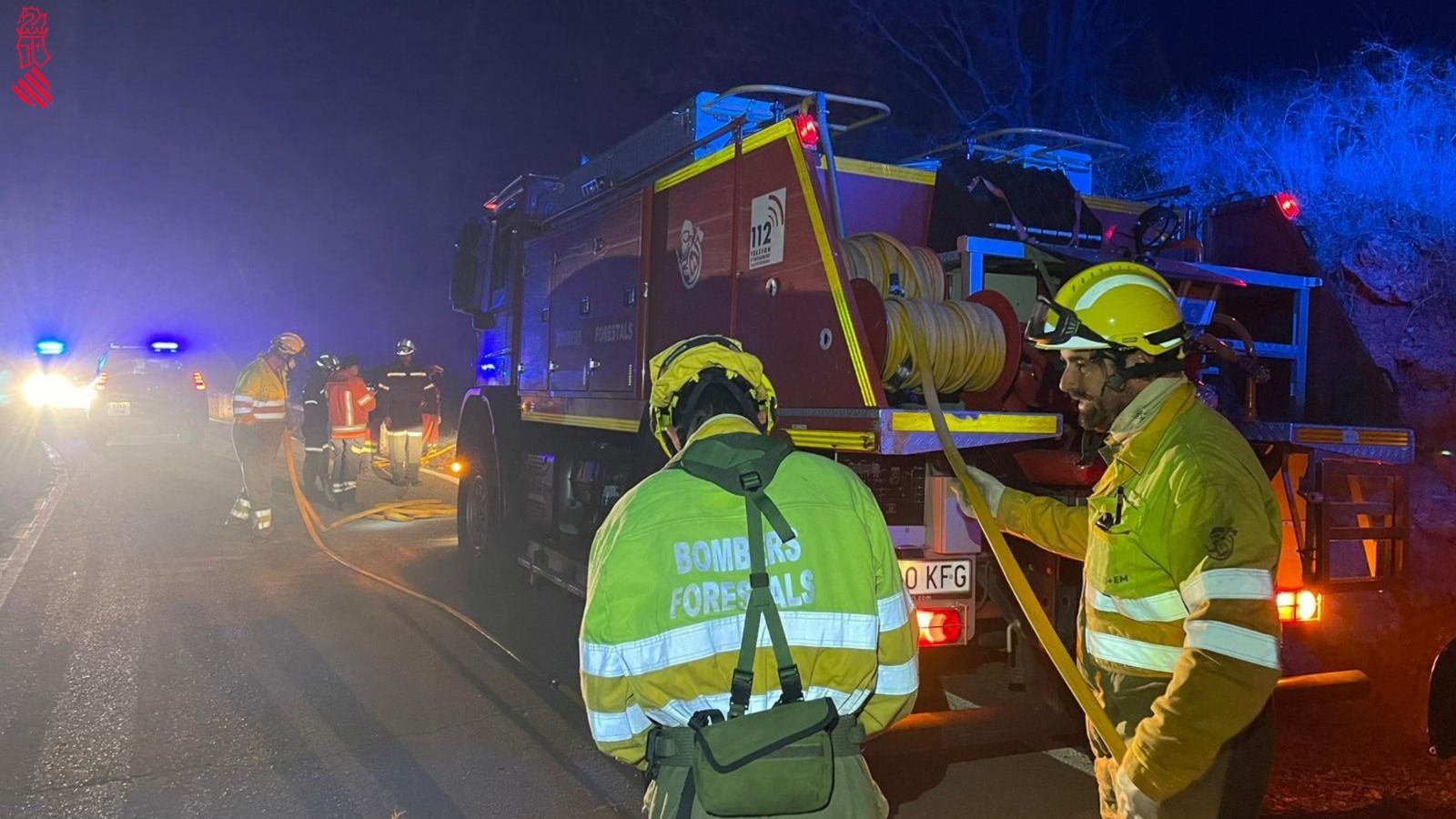 Las fotografías del virulento incendio forestal en Villanueva de Viver