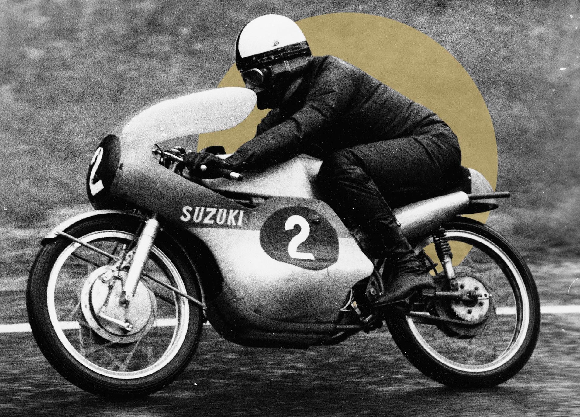 Ernst Degner sobre la Suzuki