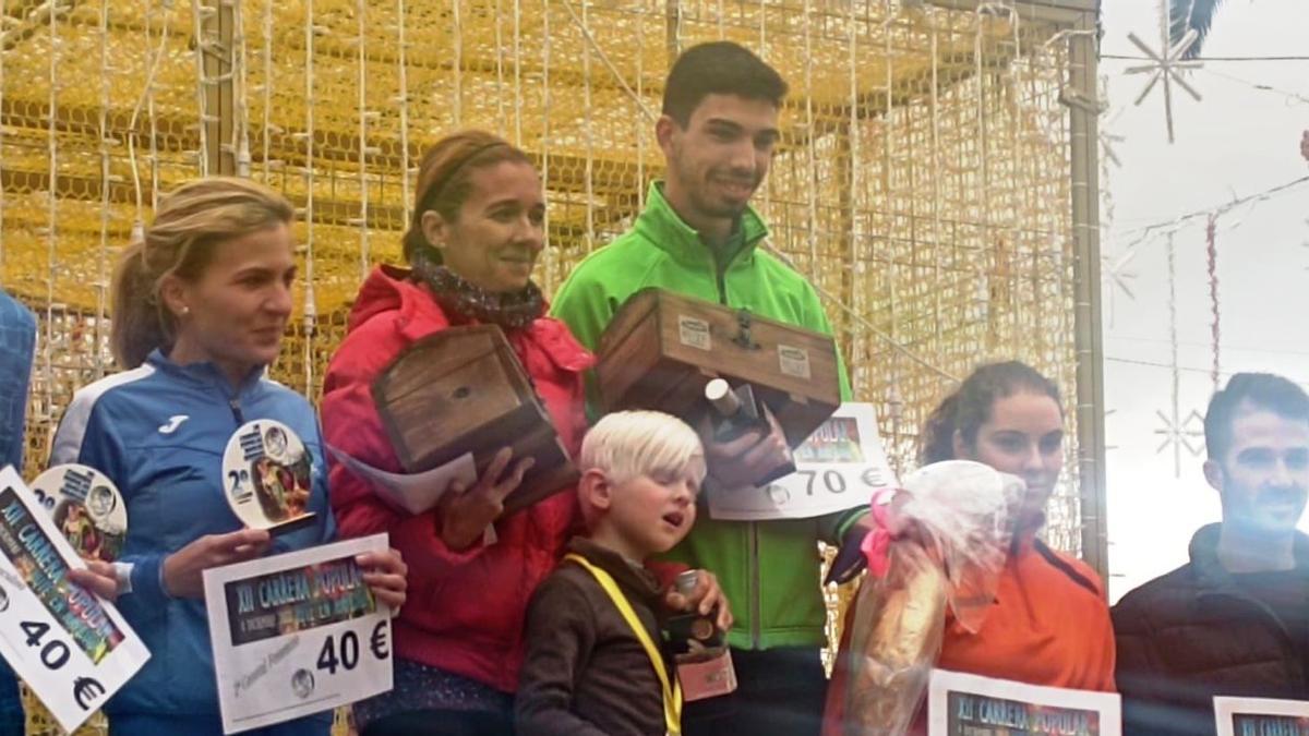 Podios de  la CP Rute en Navidad.