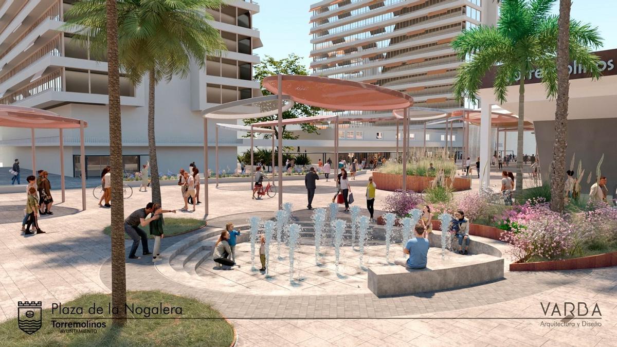 2026 será el año de la culminación de la remodelación de la plaza de La Nogalera de Torremolinos.