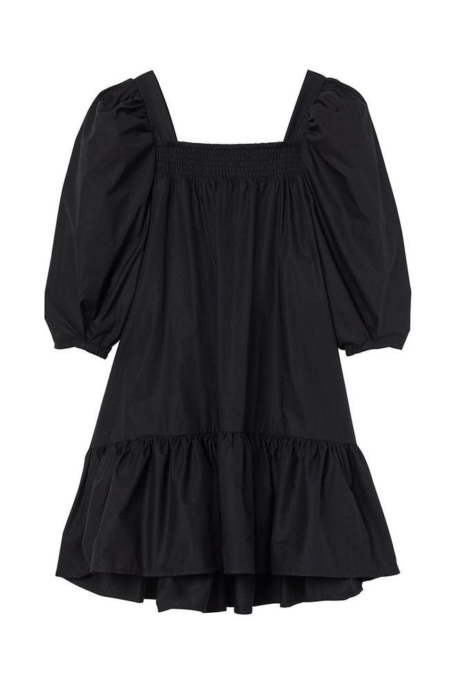 Vestido corto negro de la colección #ConsciousDresses de H&amp;M.