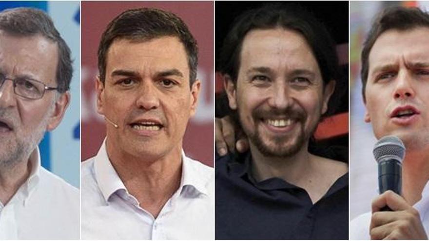 Rajoy, Sánchez, Iglesias y Rivera.