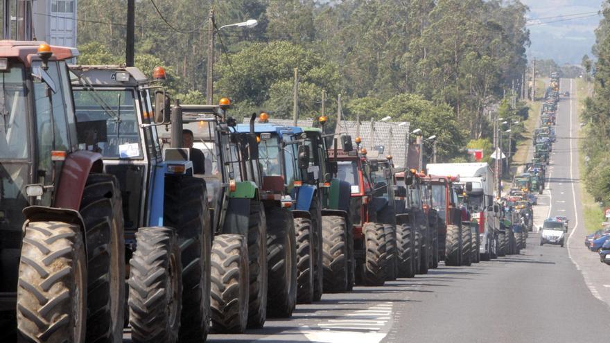 Los convocantes de la tractorada llaman a bloquear los accesos de A Coruña este jueves
