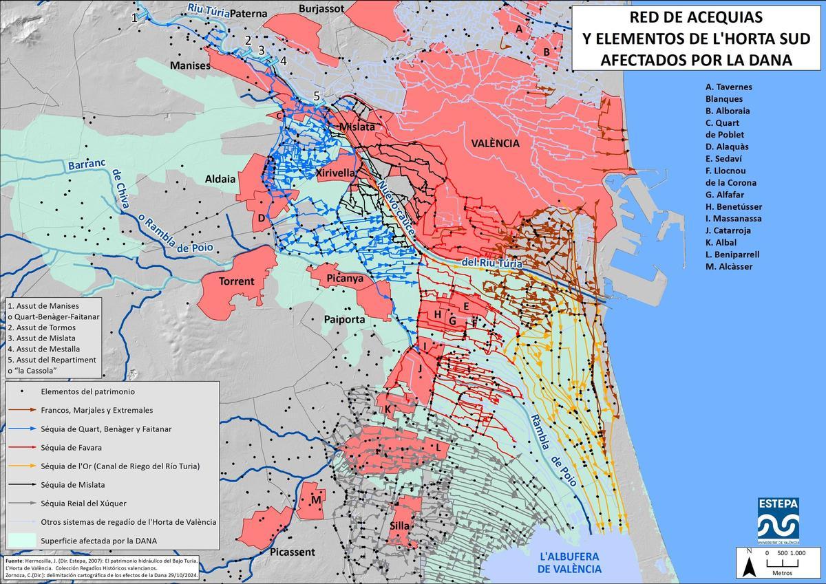 Horta Sud y Dana de 2024.