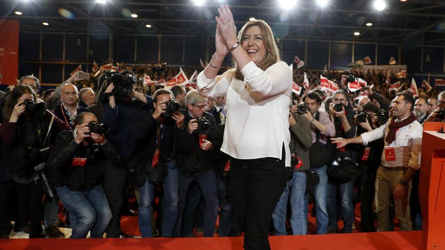 Susana Díaz en el acto de presentación de su candidatura.