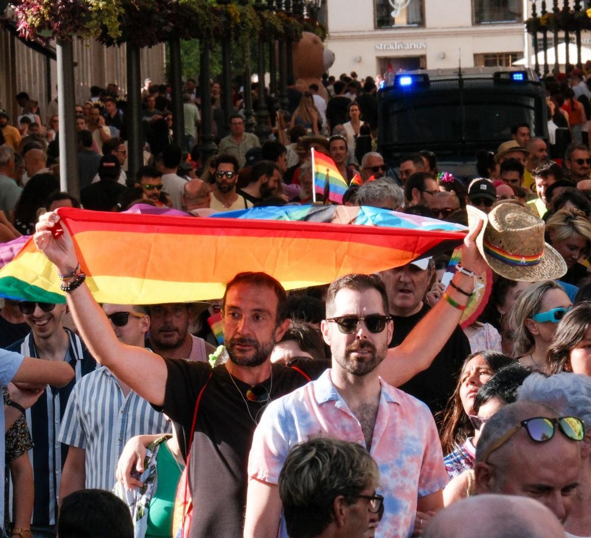 La marcha a su paso por la calle Larios. | GREGORIO MARRERO