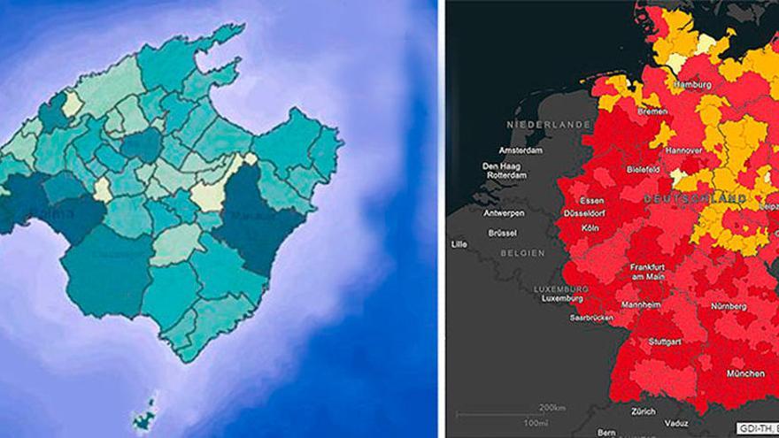 Die aktuelle Inzidenz-Karte der Balearen-Regierung (Stand 2.11.).