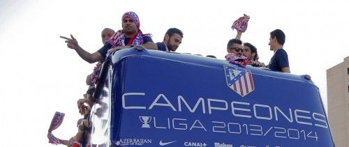 El Atlético celebra el título de Liga en Madrid