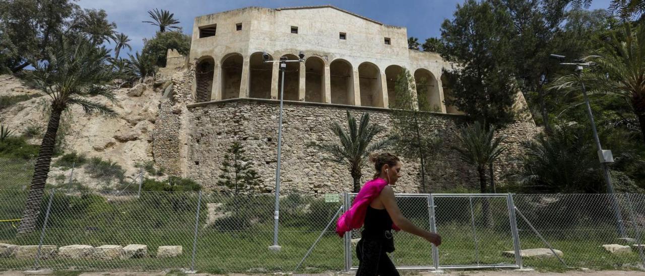 Zona vallada próxima al edificio del Molí Real, en una fotografía de archivo. |